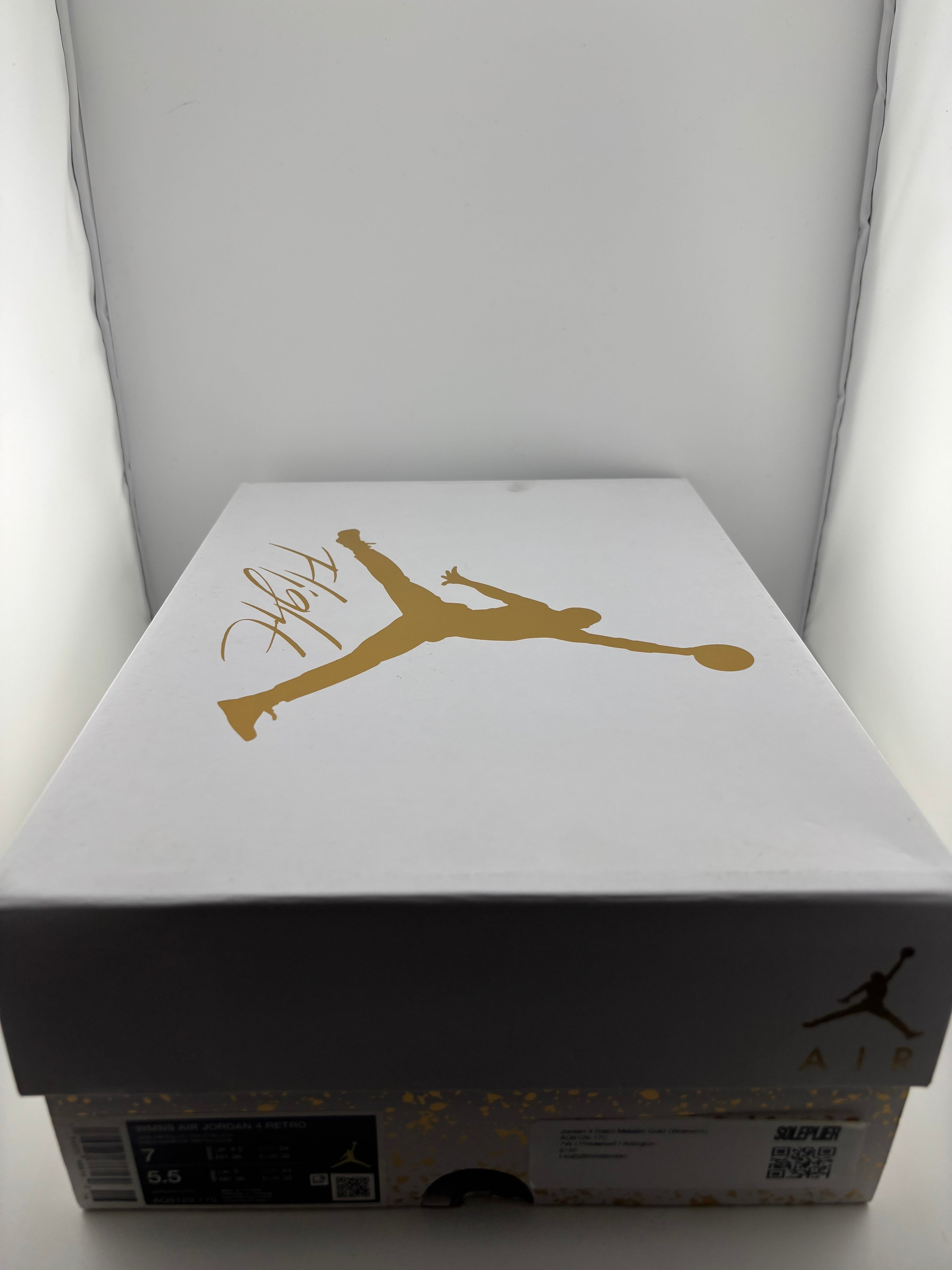 Jordan 4 Retro Metallic Gold (Women's)